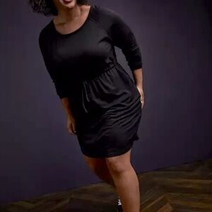 Torrid Black Terry Drawstring Dress